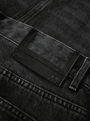 Men's Washed Cotton Wide-Leg Jeans