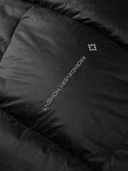 Men's Hooded Goose Down Jacket with Contrast Details