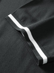 Men's Short-Sleeve Embossed Knit Polo Shirt