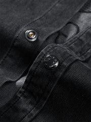 Men's Embroidered Washed Denim Shirt