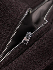 Men's Burgundy Tweed-Texture Tailored Jacket