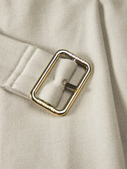 Men's Fleece-Lined Wide-Leg Suit Pants with Belt