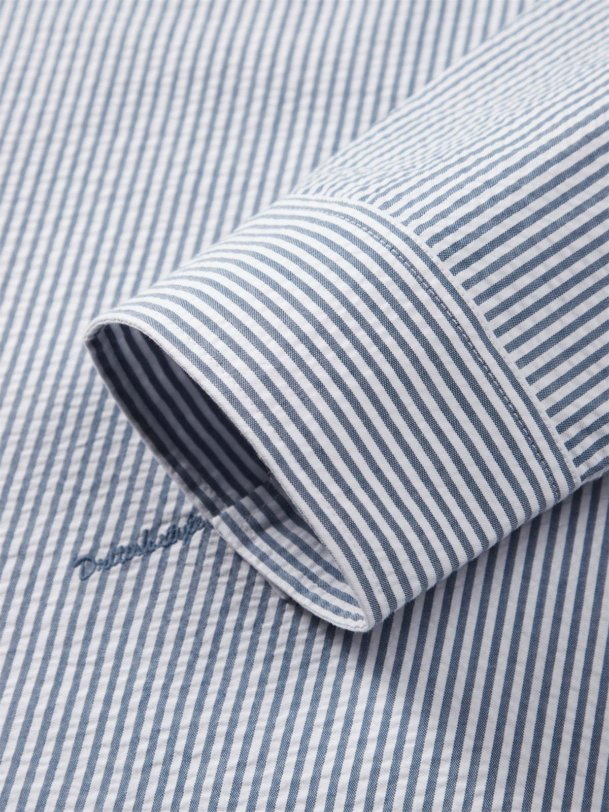 Men's Seersucker Striped Shirt