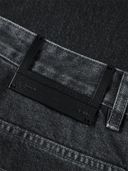 Men's Vintage Distressed Ripped Wide-Leg Cotton Jeans