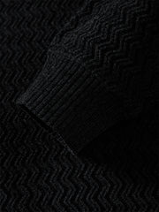 Men's Chenille Jacquard Zip-Up Cardigan