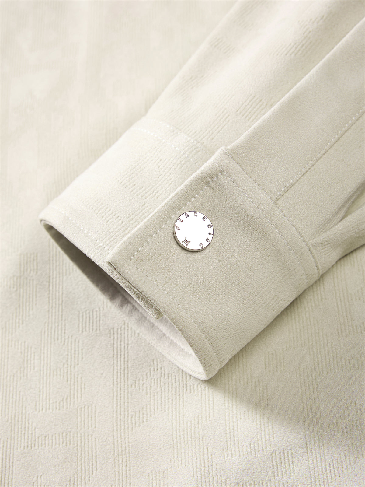 Men's High-Stretch Jacquard Faux Suede Shirt