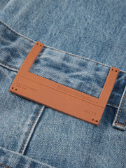 Men's Street-Style Washed Wide-Leg Jeans