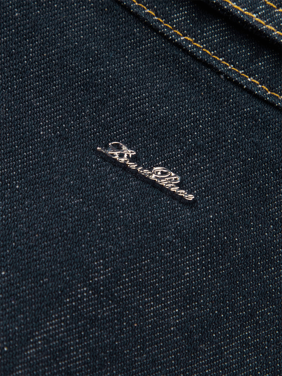 Men's Denim Shirt with Contrast Topstitching