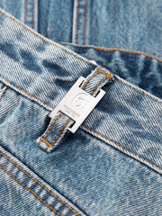 Men's Washed Distressed Wide-Leg Jeans