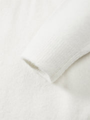 Men's Beige Textured Jacquard Sweater