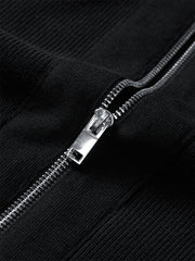 Men's Mixed-Fabric Panel Knit Cardigan