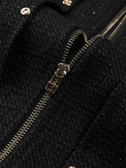 Men's Metallic Tweed Textured Commuter Jacket