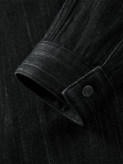 Men's Barn-Inspired Denim Jacket with PU Collar