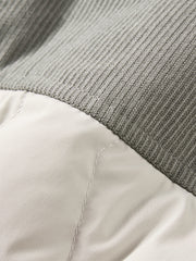 Men's Down Jacket with Corduroy Panels