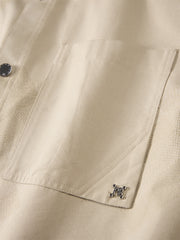 Men's Geometric Jacquard Short-Sleeve Shirt