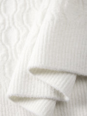 Men's Solid Cable-Knit Crewneck Sweater