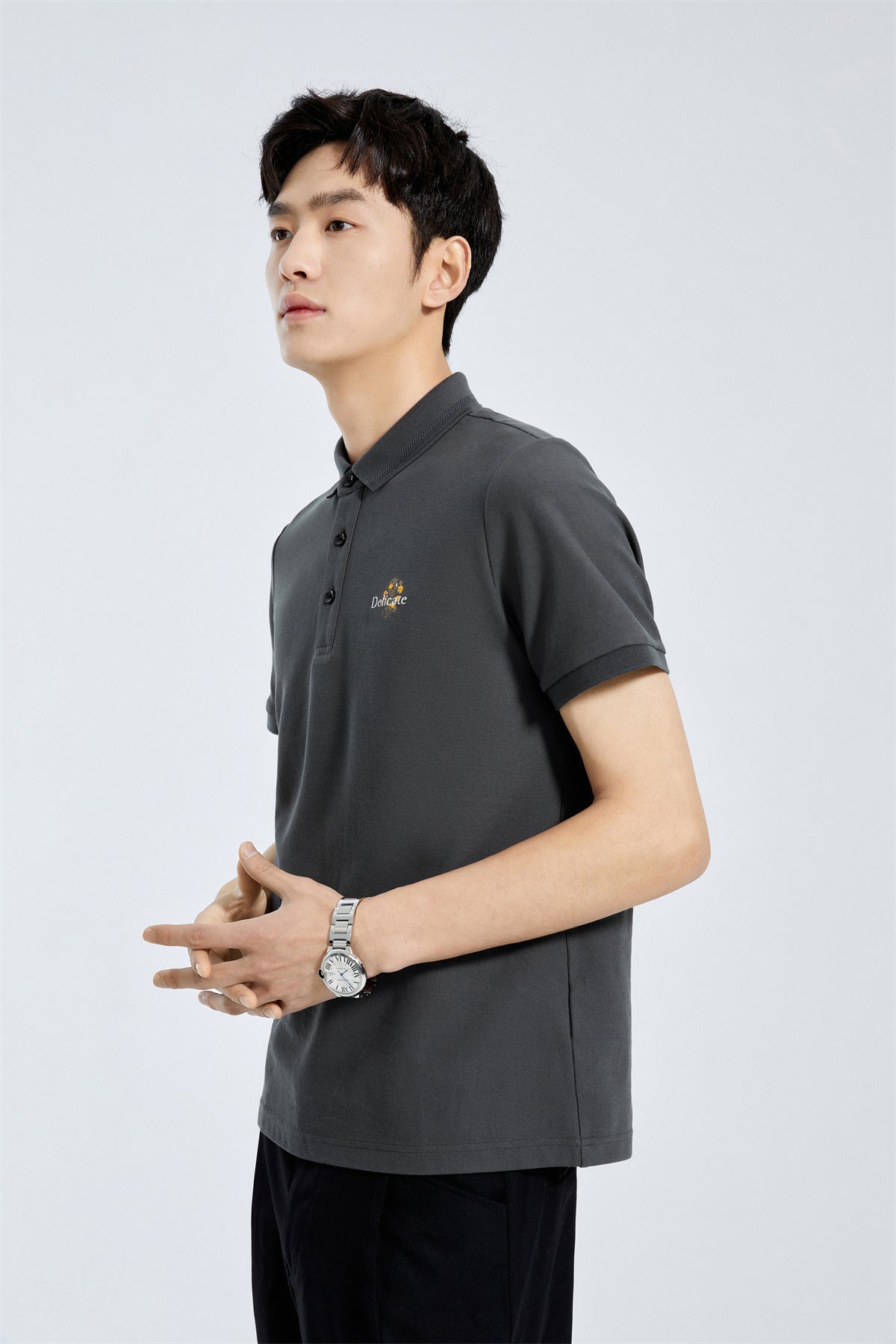 Men's Graphic Embroidered Polo Shirt