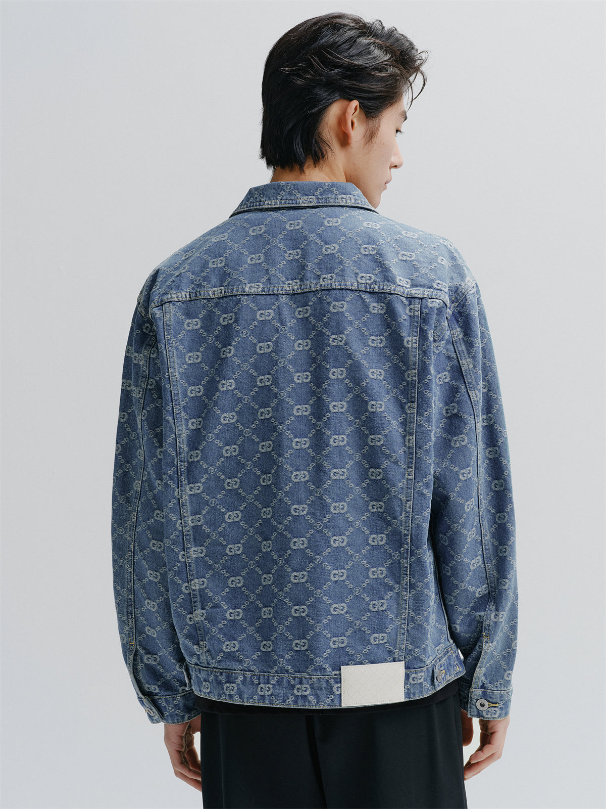 Men's Vintage Jacquard Denim Jacket