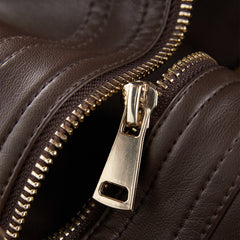 Women's Retro Patchwork Leather Jacket