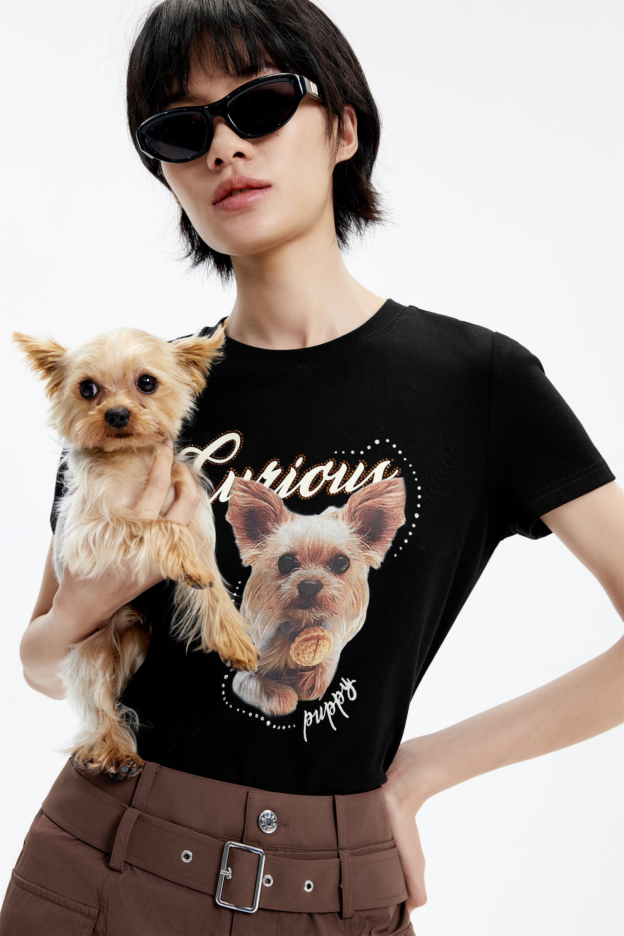 Women's Dog Print T-shirt