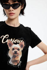 Women's Dog Print T-shirt