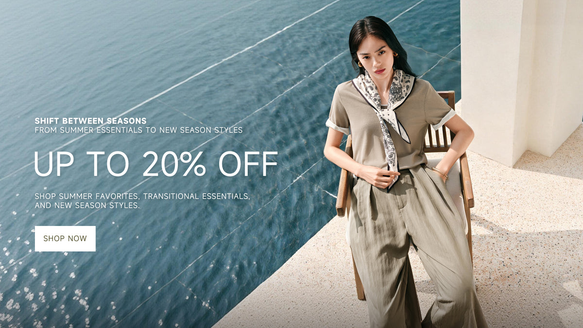Peacebird womenswear campaign image showing a seasonal womenswear look