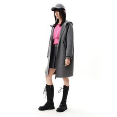 Women's Zip Front Hooded Coat