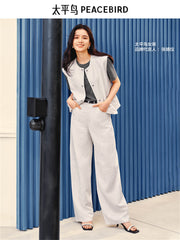 Women's High-Waist Lyocell Casual Pants