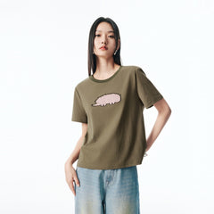 Women's Animal Embroidery T-Shirt