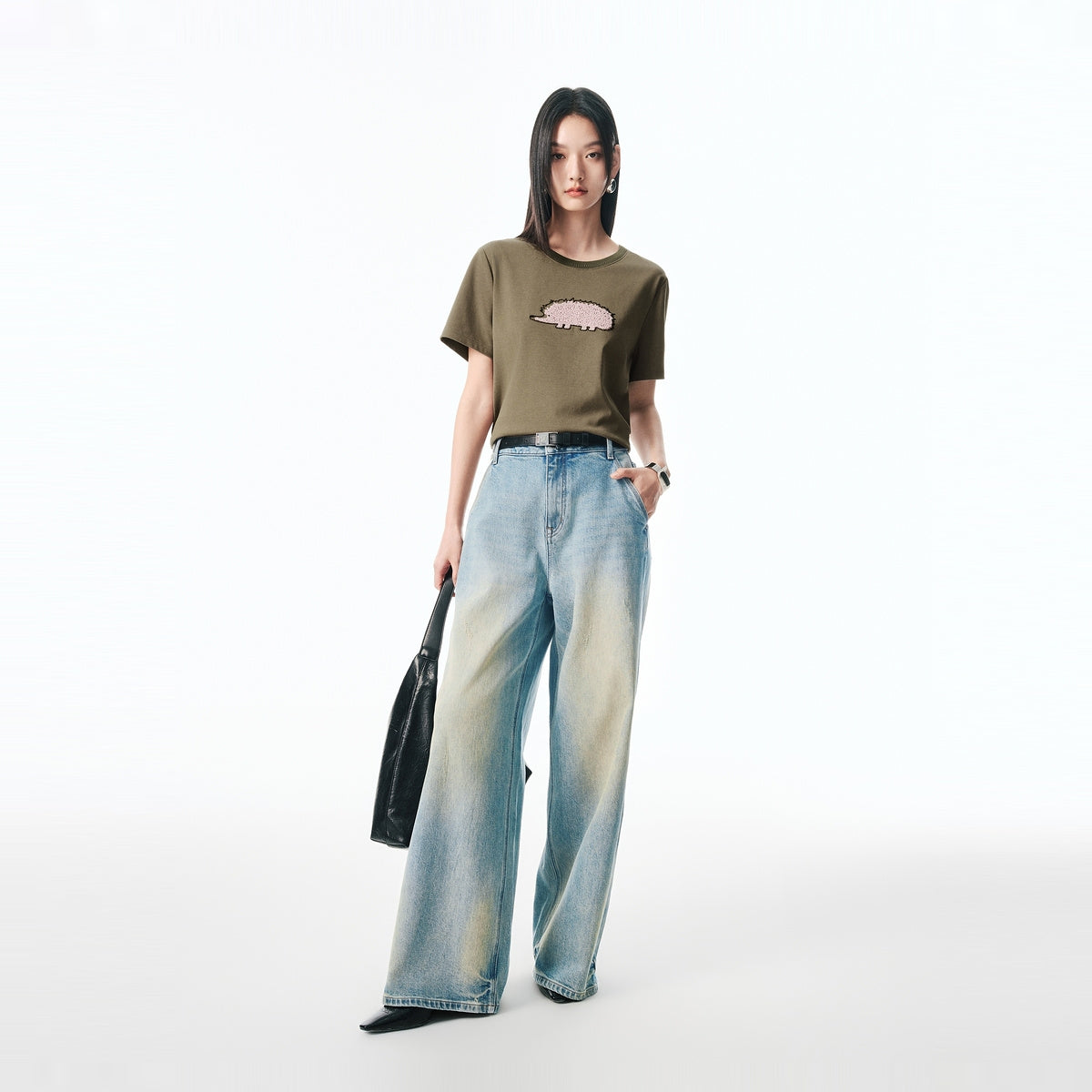 Women's Animal Embroidery T-Shirt