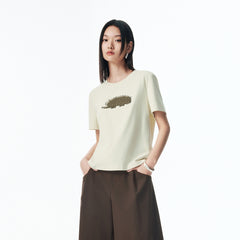Women's Animal Embroidery T-Shirt
