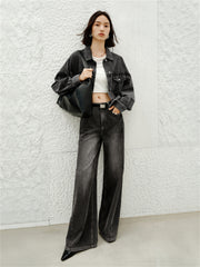Women's Washed Oversized Denim Jacket