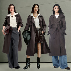 Women's Oversized Double-Breasted Trench Coat