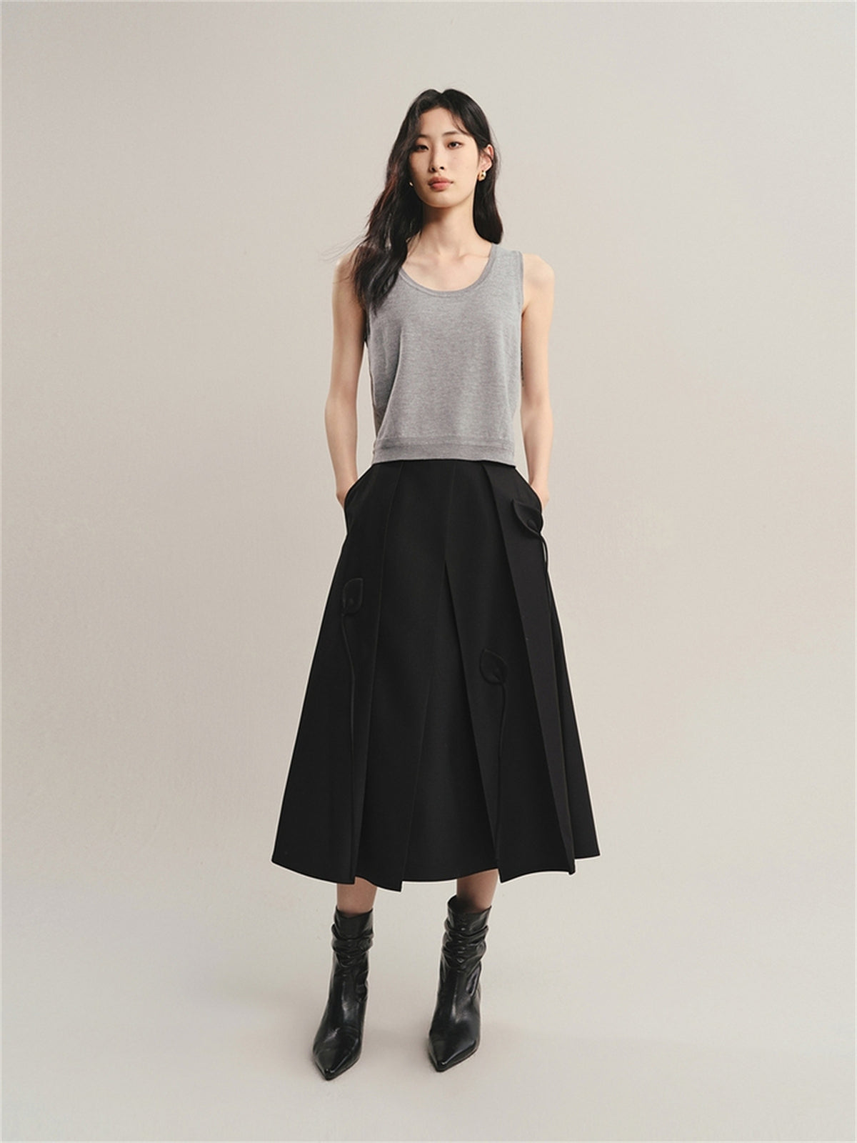 Women's Solid Wool-Blend Tank Top