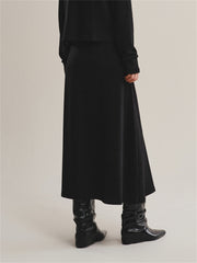 Women's Wide-Lapel Knit Cardigan & Skirt Set