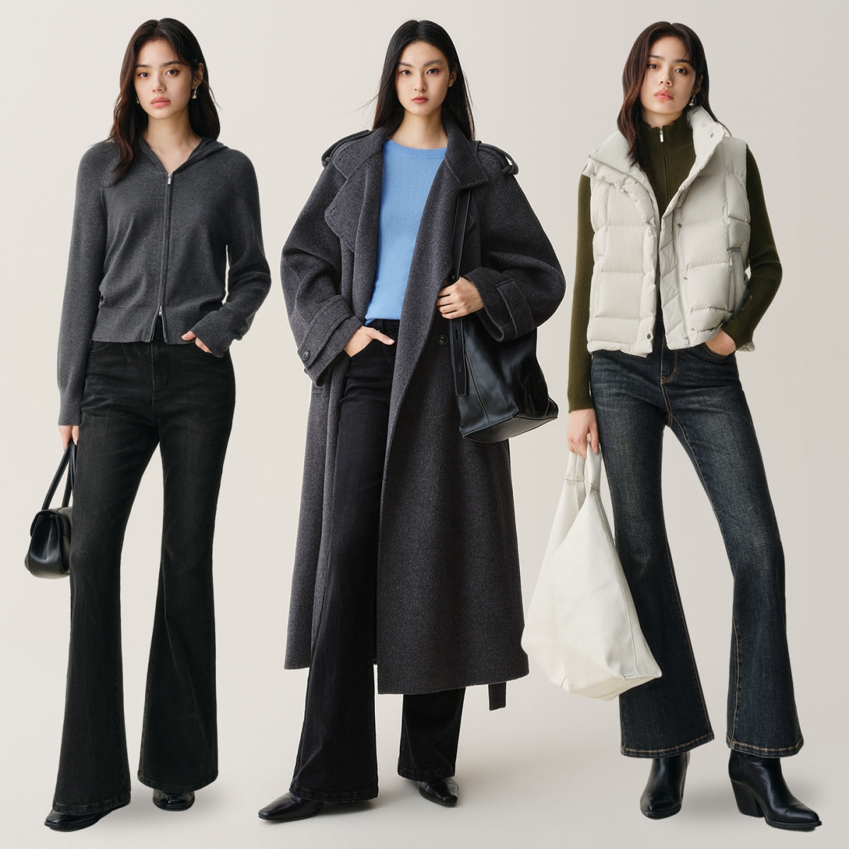 Women's High-Waist Slim-Fit Flared Pants