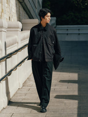 Men's Chinese-Inspired Diamond Jacquard Jacket