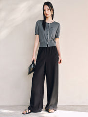 Women's Cooling Elastic-Waist Wide-Leg Pants