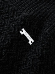 Men's Chenille Jacquard Zip-Up Cardigan