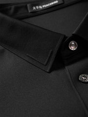 Men's Embossed Silk-Blend Polo Shirt