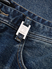 Men's Distressed Tapered Jeans with Pocket Detail