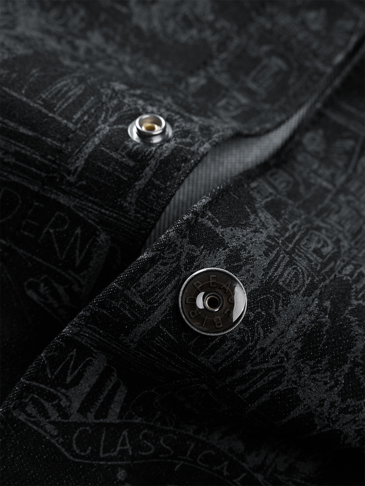 Men's Printed Denim Shirt