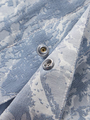 Men's Jacquard Denim Padded Jacket