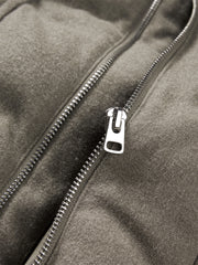 Men's Short Puffer Jacket with Faux Fur Collar