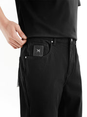 Men's Skinny Jeans with Jacquard Pocket Detail