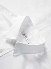 Men's Slim-Fit White Long-Sleeve Shirt