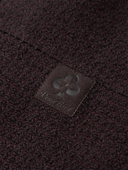 Men's Burgundy Tweed-Texture Tailored Jacket