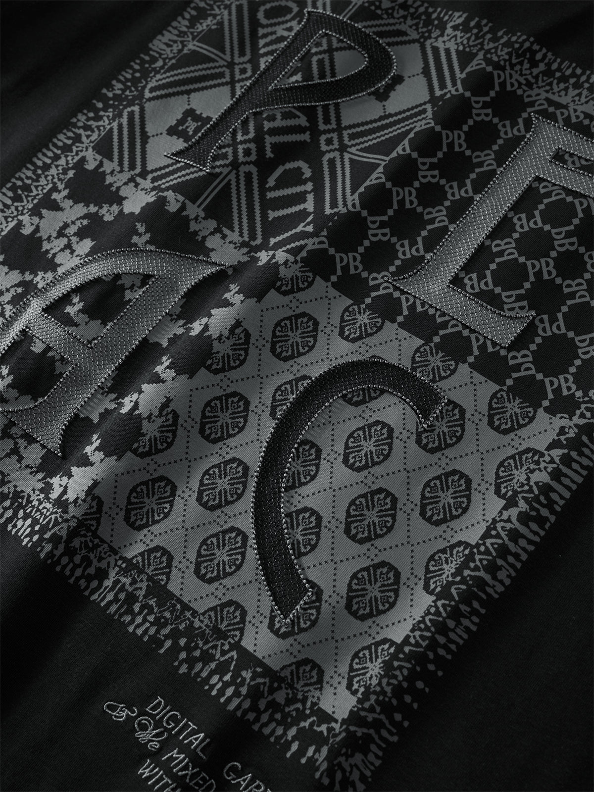 Men's Heavyweight Printed Embroidered T-Shirt