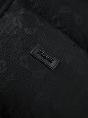 Men's Allover Tonal Jacquard Hooded Down Jacket