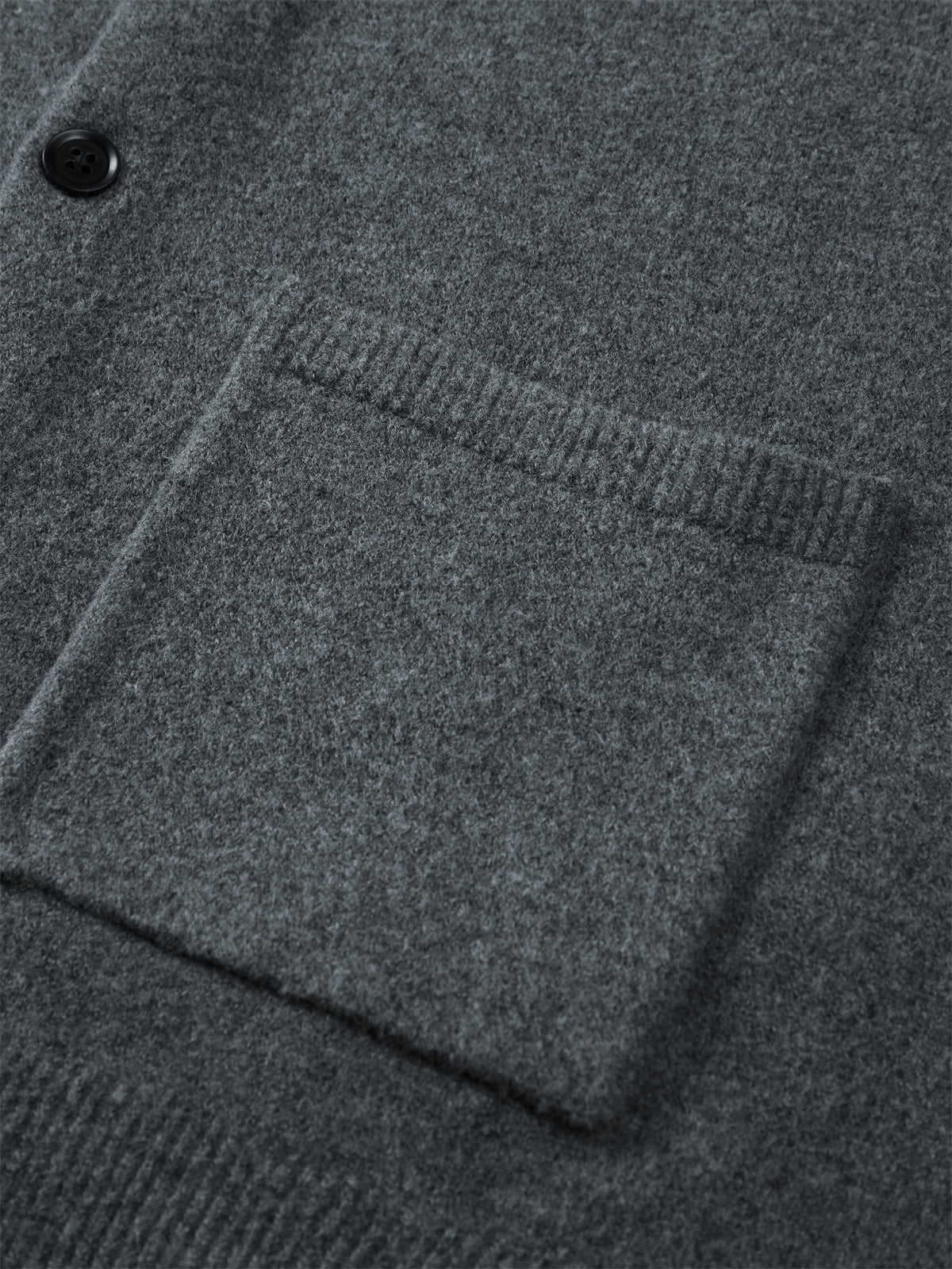 Men's Brushed Knit Cardigan with Dog Embroidery